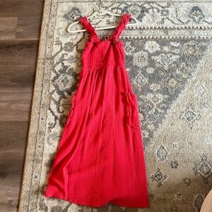 C&C Red Coral 100% Cotton Small Sundress